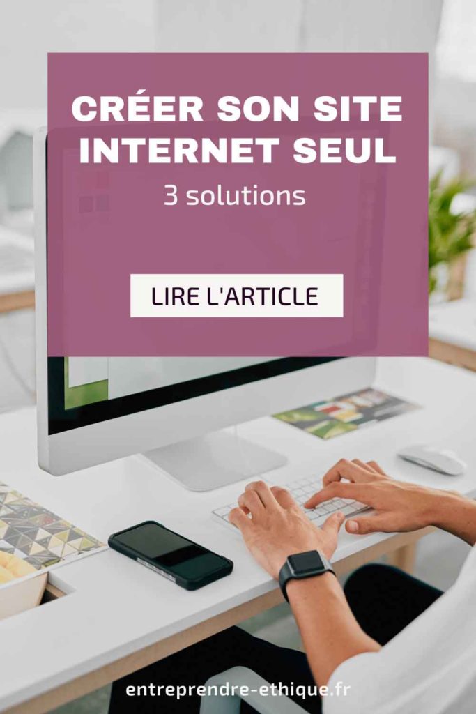 Épingle Pinterest : Créer son site internet seul, 3 solutions