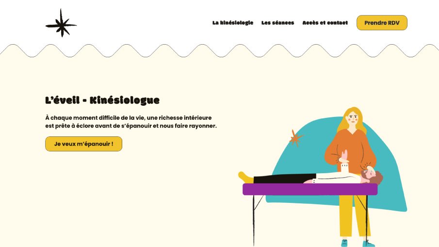 Aperçu du site web éthique d'Isabelle, kinésiologue