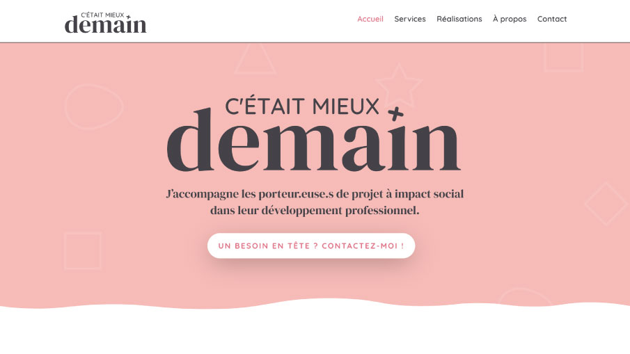 Aperçu du site web de C'était Mieux Demain