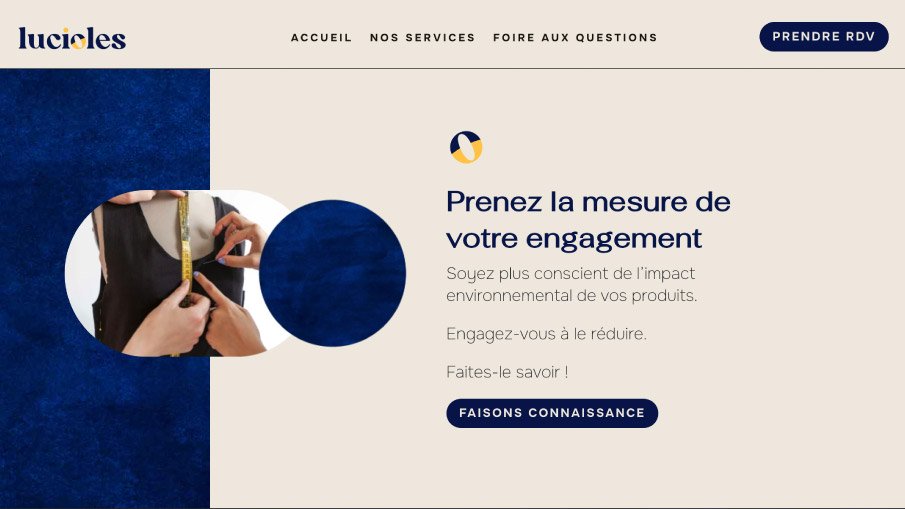 Aperçu du site internet écologique de Lucioles Conseil