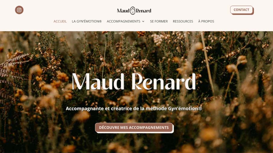 Aperçu du site de Maud Renard