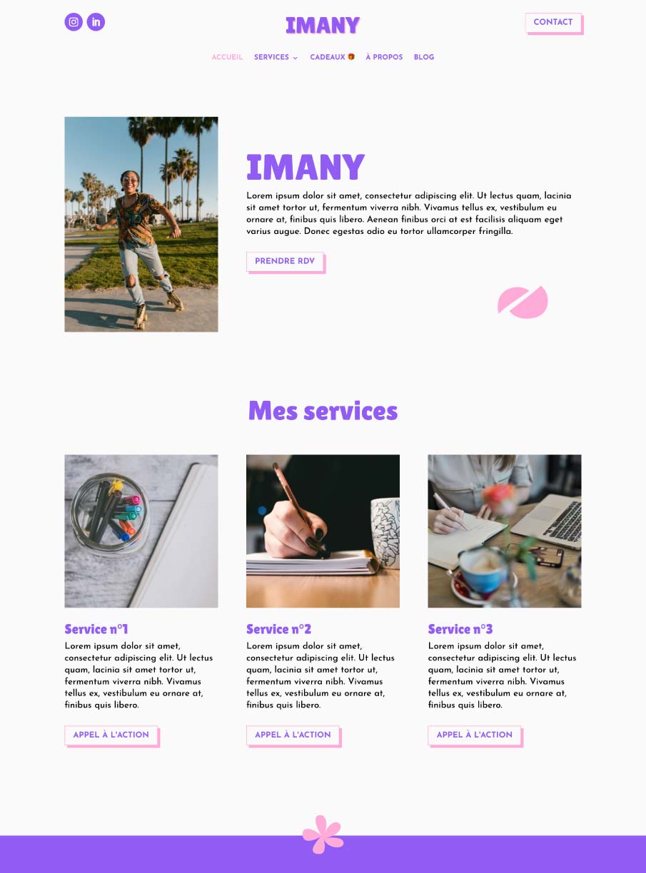 Aperçu du thème Wordpress écologique Imany