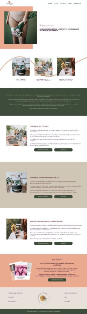 Maquette de la toute première version du site entreprendre-ethique.fr